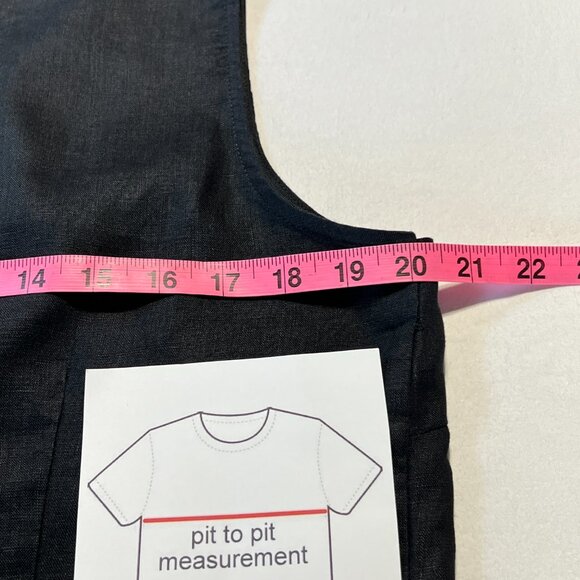 🖤Lucy & Laurel 100% Linen Top XL Black with Embroidered Detail - Dressy - Picture 9 of 10